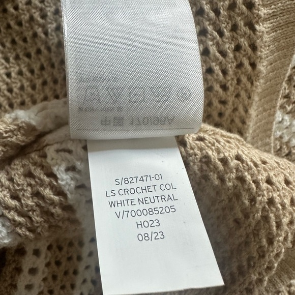 GAP Relaxed Stripe Crochet Collared Sweater NWT - Picture 10 of 10